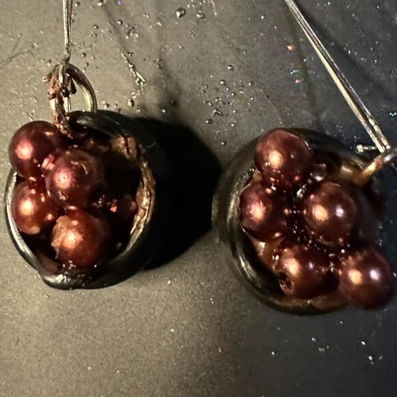 Bubble caldron earrings (With Gage friendly hooks) - Picture 3 of 6